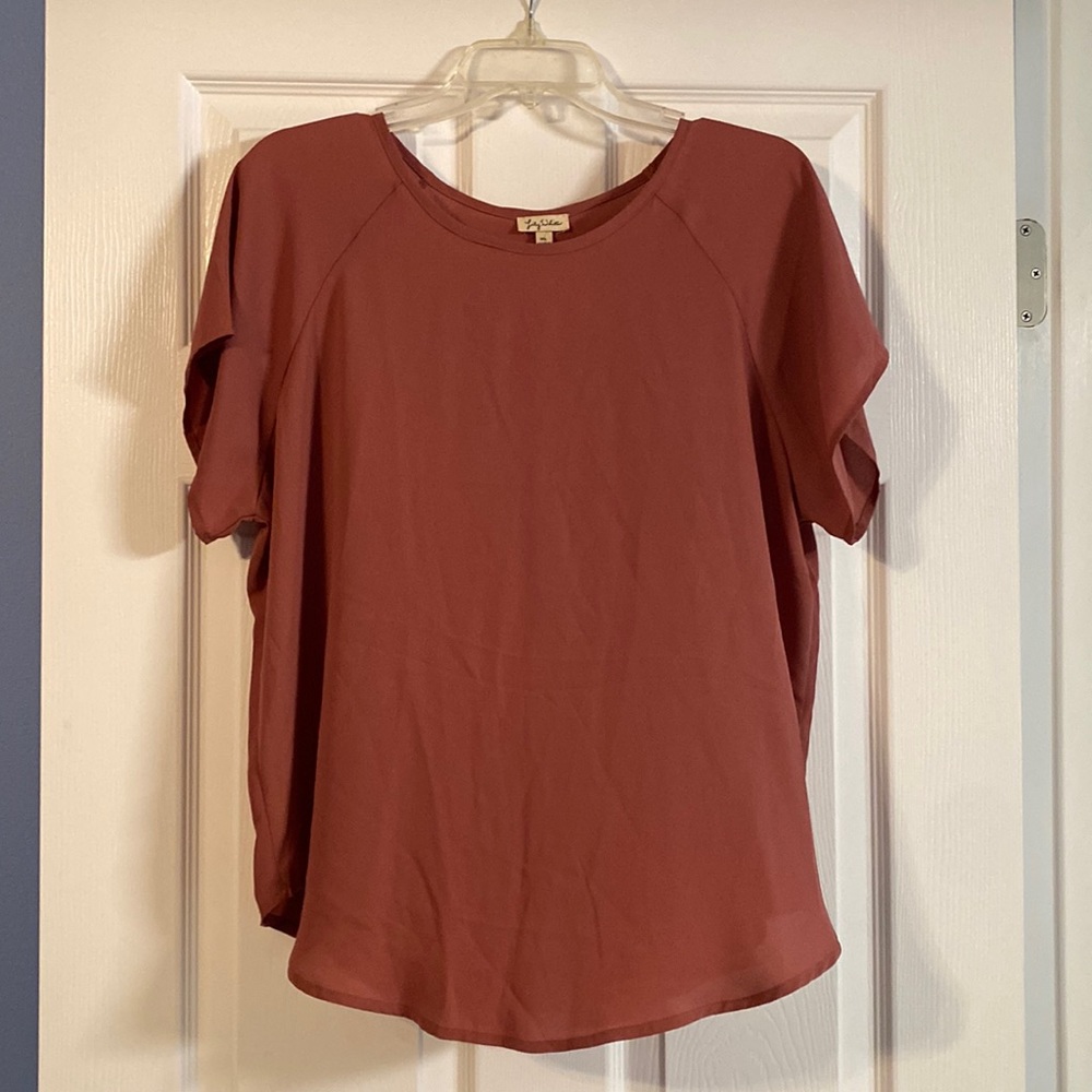 Womens dusty rose blouse size xl